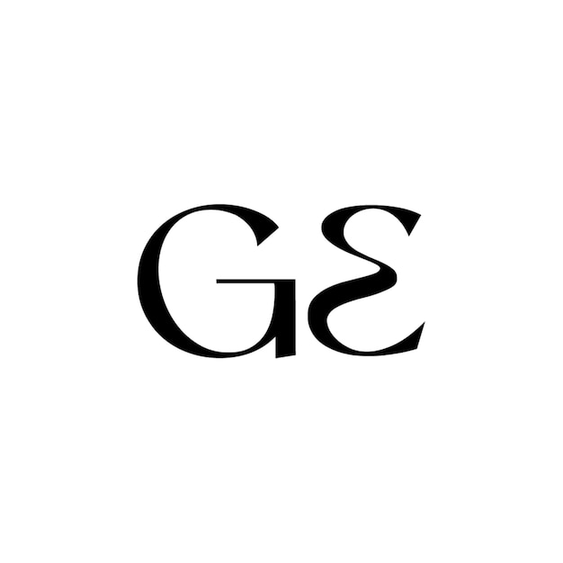 GE monograma logotipo diseño carta texto nombre símbolo monocromo logotipo alfabeto carácter simple logotipo