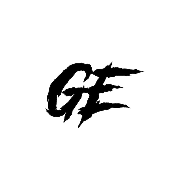 GE monograma logotipo diseño carta texto nombre símbolo monocromo logotipo alfabeto carácter simple logotipo