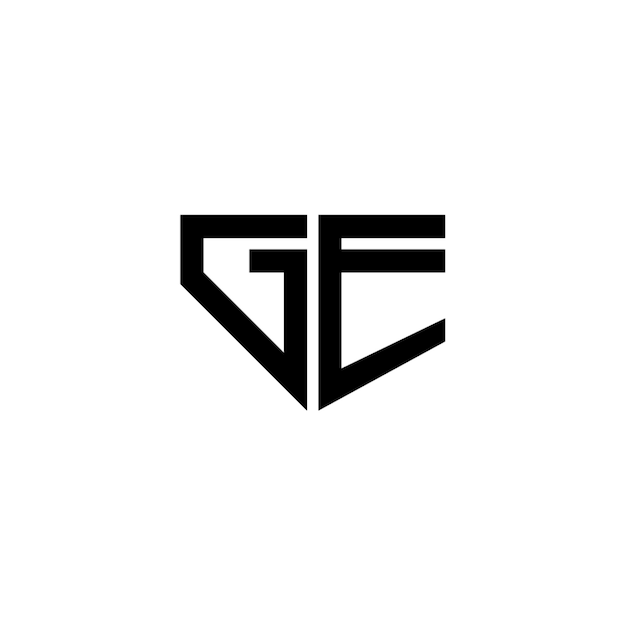 GE monograma logotipo diseño carta texto nombre símbolo monocromo logotipo alfabeto carácter simple logotipo