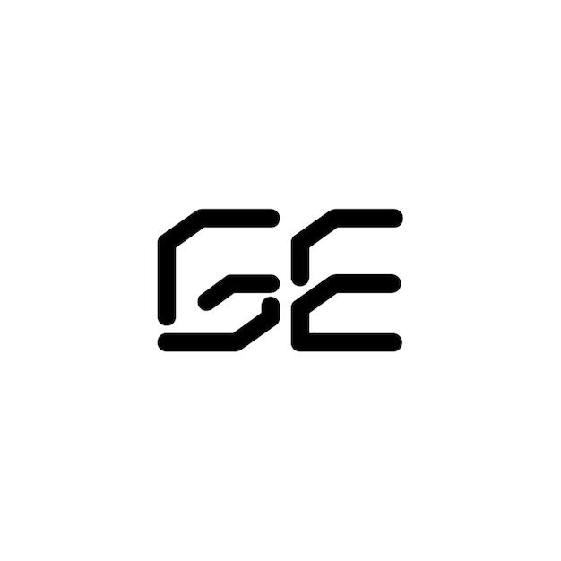 GE monograma logotipo diseño carta texto nombre símbolo monocromo logotipo alfabeto carácter simple logotipo
