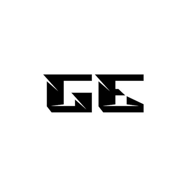 GE monograma logotipo diseño carta texto nombre símbolo monocromo logotipo alfabeto carácter simple logotipo