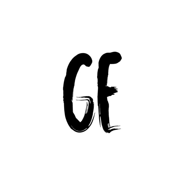 GE monograma logotipo diseño carta texto nombre símbolo monocromo logotipo alfabeto carácter simple logotipo