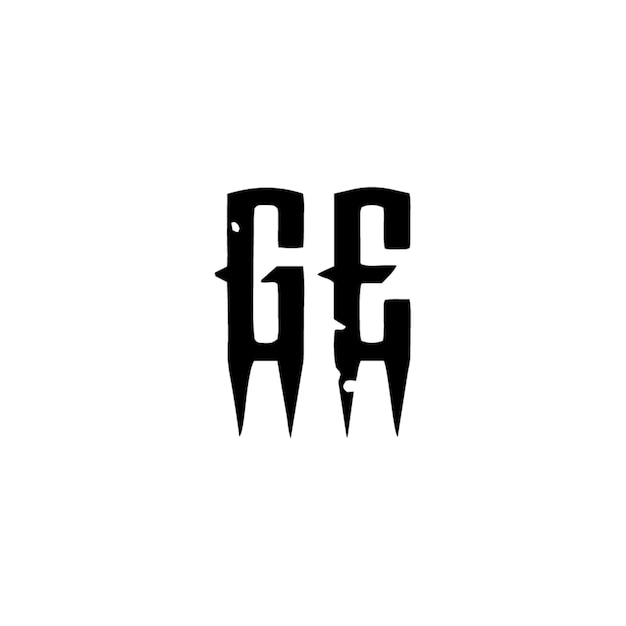 GE monograma logotipo diseño carta texto nombre símbolo monocromo logotipo alfabeto carácter simple logotipo