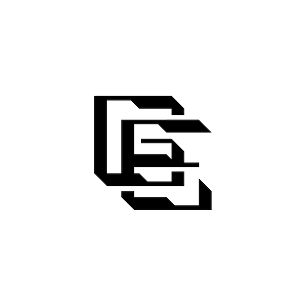 GE monograma logotipo diseño carta texto nombre símbolo monocromo logotipo alfabeto carácter simple logotipo