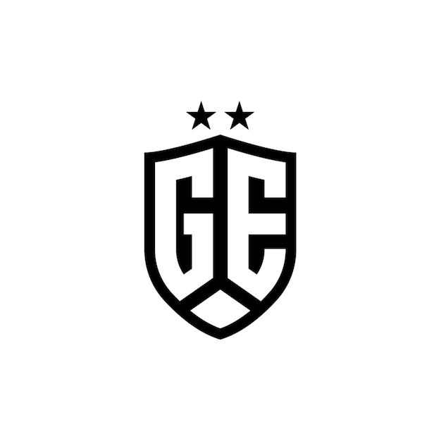 GE monograma logotipo diseño carta texto nombre símbolo monocromo logotipo alfabeto carácter simple logotipo