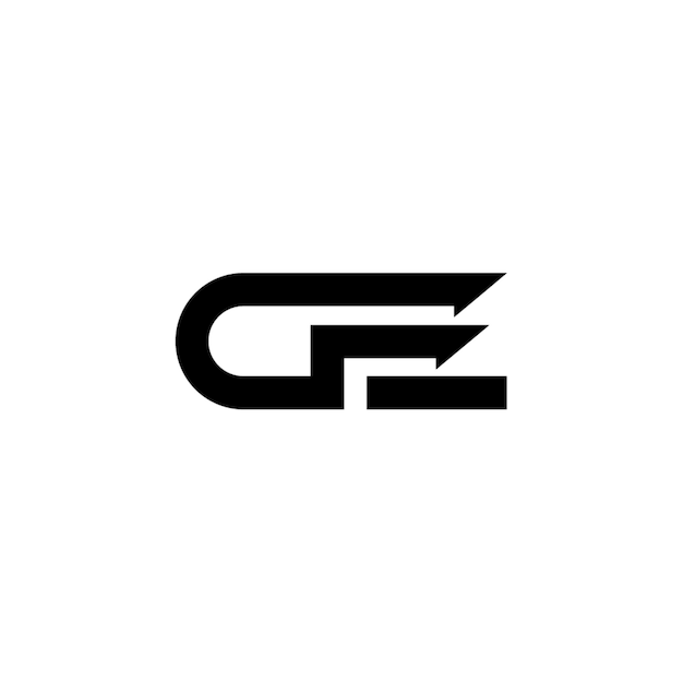 GE monograma logotipo diseño carta texto nombre símbolo monocromo logotipo alfabeto carácter simple logotipo