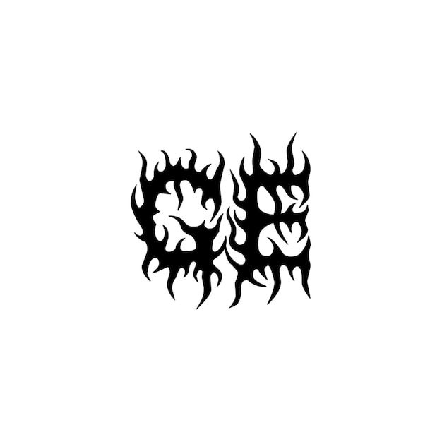 GE monograma logotipo diseño carta texto nombre símbolo monocromo logotipo alfabeto carácter simple logotipo