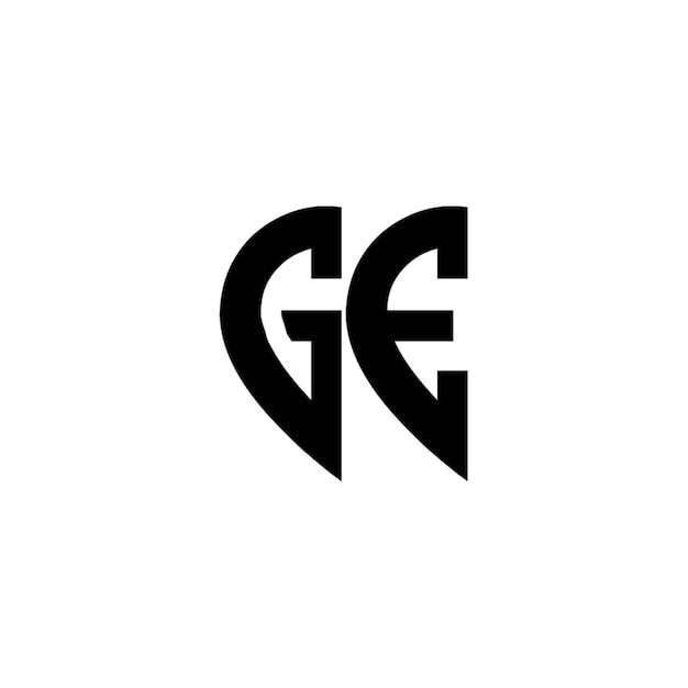 GE monograma logotipo diseño carta texto nombre símbolo monocromo logotipo alfabeto carácter simple logotipo