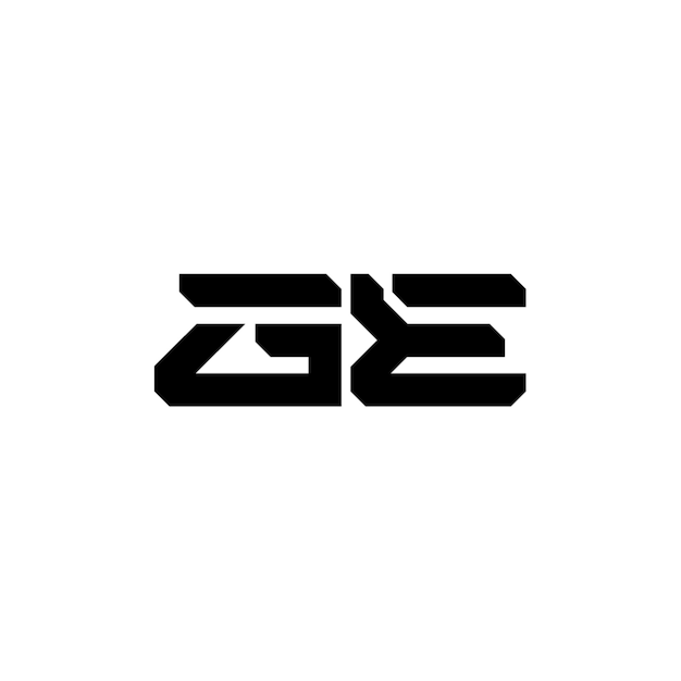GE monograma logotipo diseño carta texto nombre símbolo monocromo logotipo alfabeto carácter simple logotipo