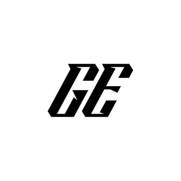 GE monograma logotipo diseño carta texto nombre símbolo monocromo logotipo alfabeto carácter simple logotipo