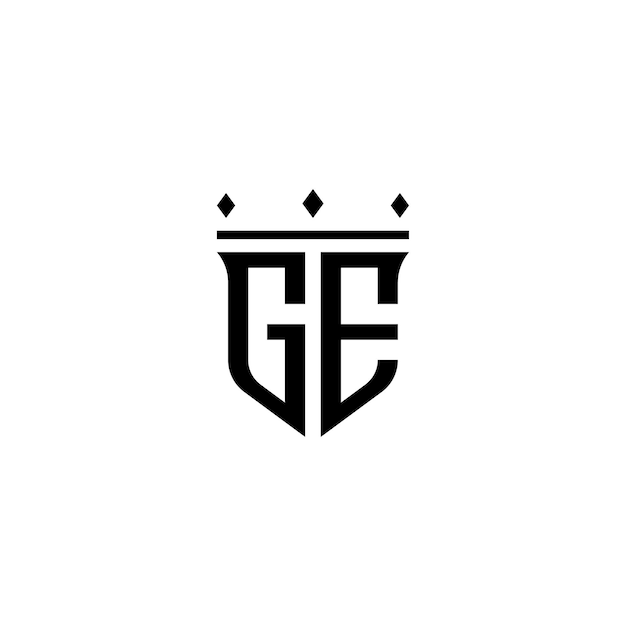 GE monograma logotipo diseño carta texto nombre símbolo monocromo logotipo alfabeto carácter simple logotipo