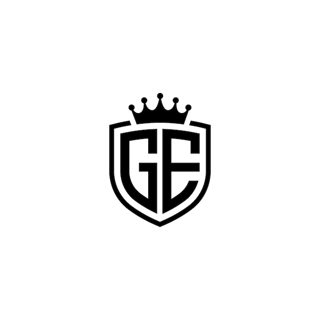 GE monograma logotipo diseño carta texto nombre símbolo monocromo logotipo alfabeto carácter simple logotipo