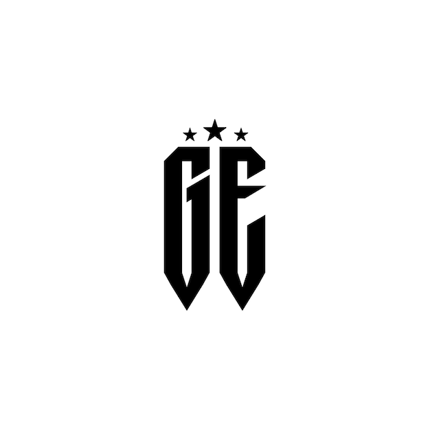 GE monograma logotipo diseño carta texto nombre símbolo monocromo logotipo alfabeto carácter simple logotipo