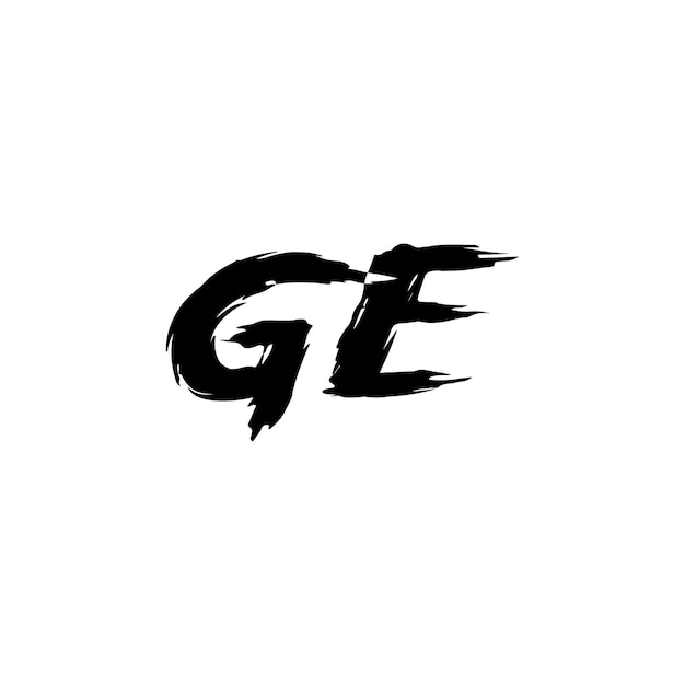 GE monograma logotipo diseño carta texto nombre símbolo monocromo logotipo alfabeto carácter simple logotipo
