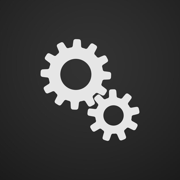 gear_wheel black_002 ilustración vectorial