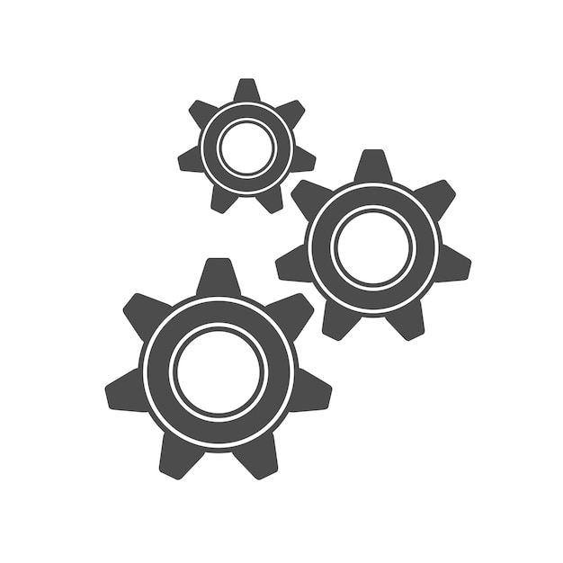 GearCogwheel sobre fondo blanco.