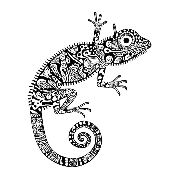 Vector gecko adornos vector animal ilustración