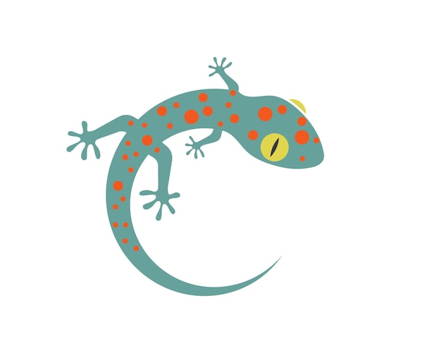 Gecko logo vector icono ilustración plantilla