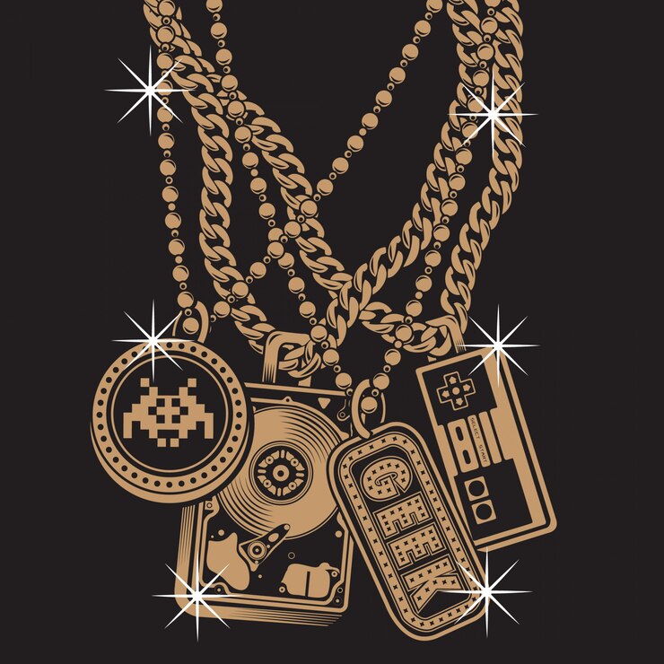 Vector geek bling bling