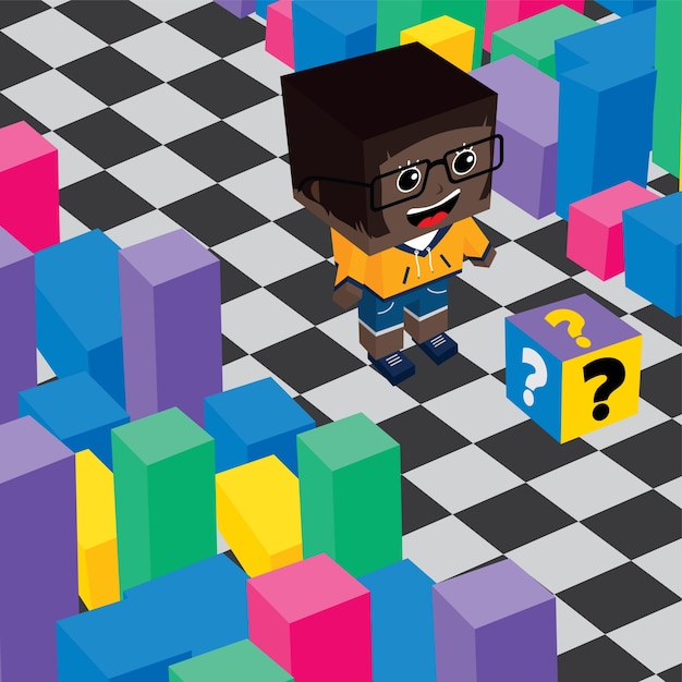geek boy invasion video juego activo isométrica
