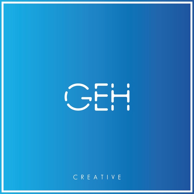 GEH Premium Vector último diseño de logotipo diseño creativo logotipo vector ilustración monograma logotipo mínimo
