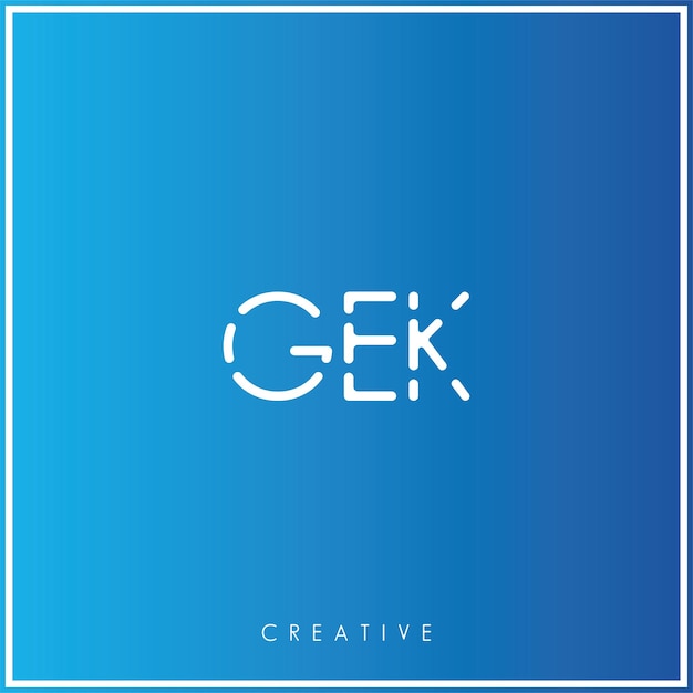GEK Premium Vector último diseño de logotipo diseño creativo logotipo vector ilustración monograma logotipo mínimo