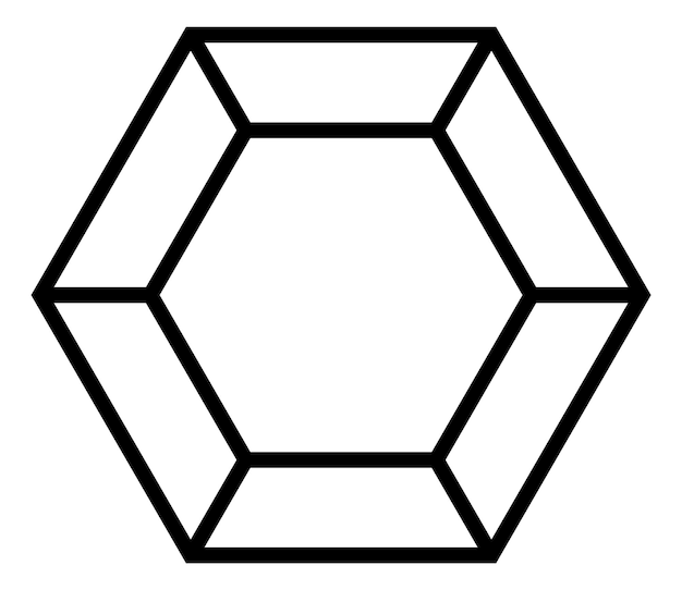 Gema hexagonal forma de joya clásica logotipo de la joyería