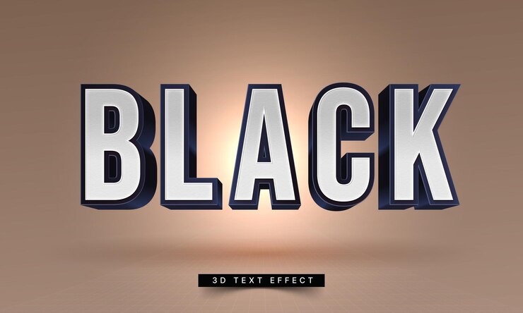 Vector generador de efectos de texto 3d