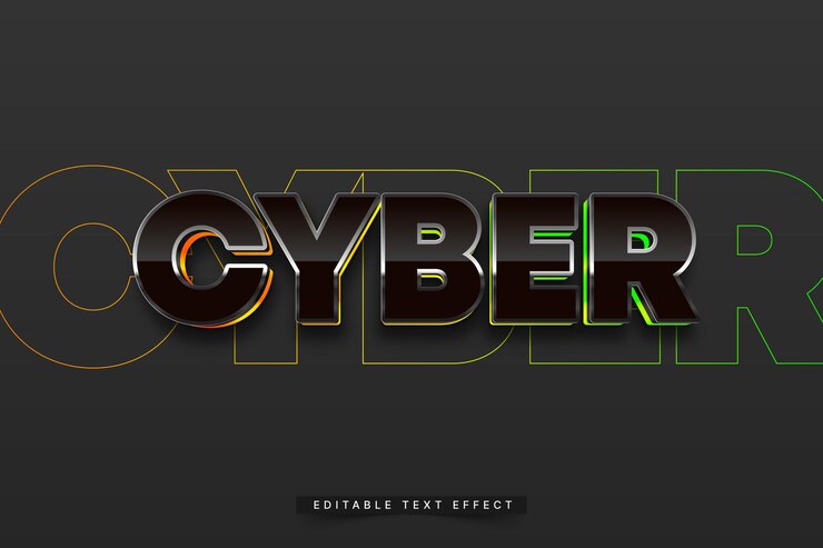 Vector generador de efectos de texto futurista