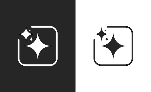 Generador de imágenes de iconos de aplicaciones de inteligencia artificial Ilustración vectorial del logotipo de Magic Stars