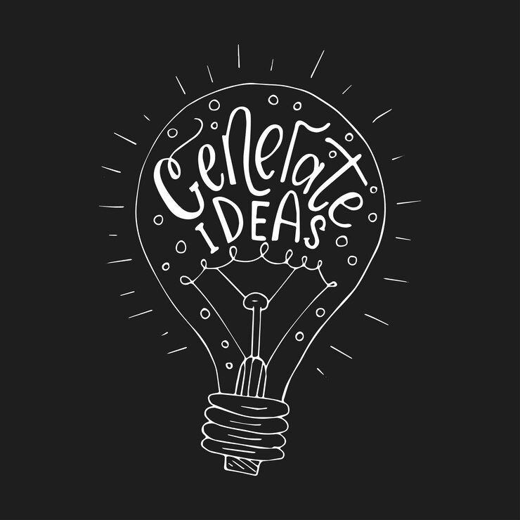 Vector generar ideas ilustración de vectores de negocios con bombilla para diseños modernos