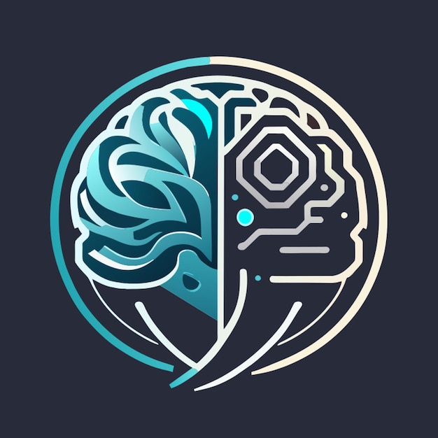 generar un logotipo simple que mezcle los aspectos de la IA el cerebro y la ley mostrar un gran cerebro