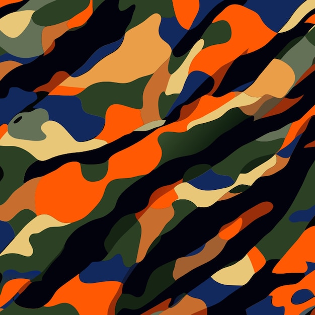 generar una textura inspirada en el camuflaje en un formato vectorial sin costuras ilustración vectorial plana 2