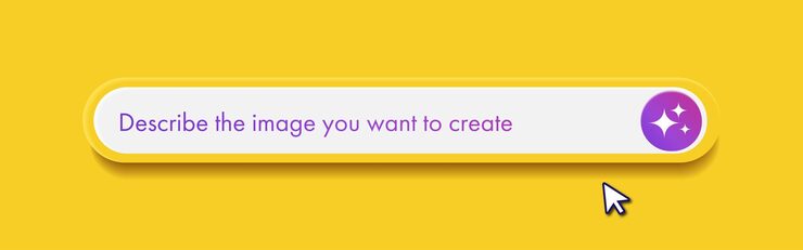 Vector generate ai bar vector user interface 3d style on yellow background artificial intelligence button trendy neumorphic for ui ux element app website