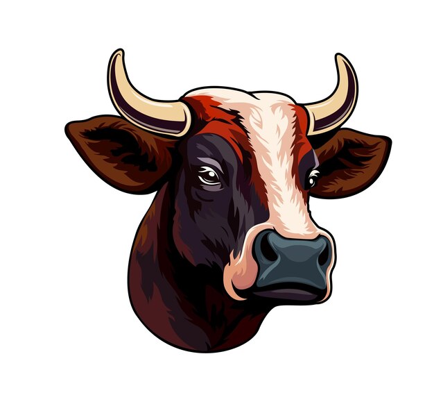 Generativa a la mascota de la vaca de la granja A la cabeza del personaje del ganado generado cuenta con grandes ojos amigables y pelaje suave Emblema aislado de un animal amable y accesible para eventos y promociones temáticas de la granja