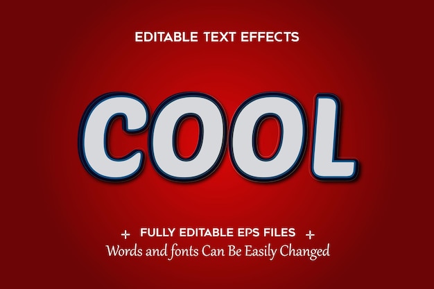 Genial estilo de efecto de texto vintage 3d retro editable