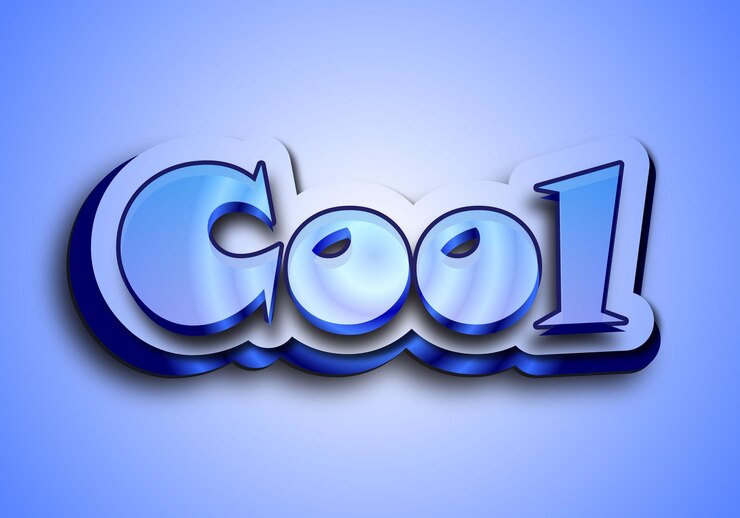 Vector genial tipografía de estilo 3d con efecto de texto