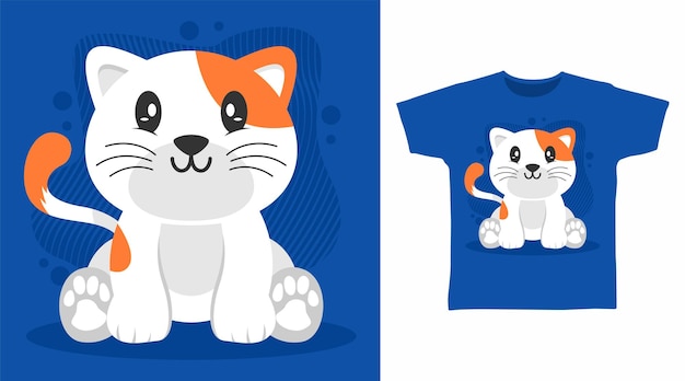 Geniales diseños de arte de camisetas de dibujos animados de gatitos