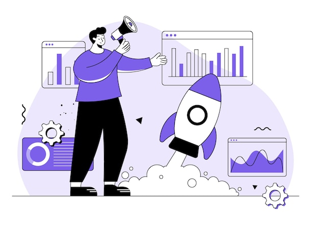 La gente analiza los datos de la empresa La creación de negocios Lanzamiento de nuevos proyectos empresariales Emprendimiento