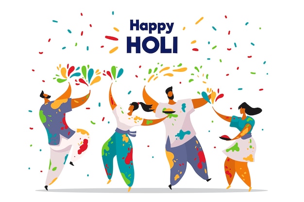 La gente celebra el festival de Holi