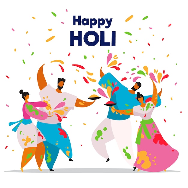 La gente celebra el festival de Holi