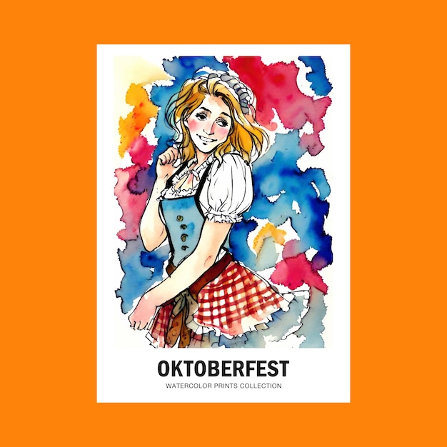 La gente celebra el Oktoberfest con arte impresible en la pared