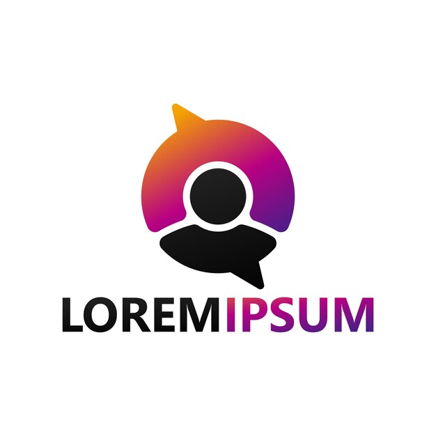 La gente consulta hablar diseño de plantilla de logotipo