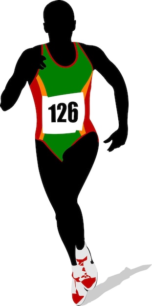 La gente corriendo ilustración vectorial