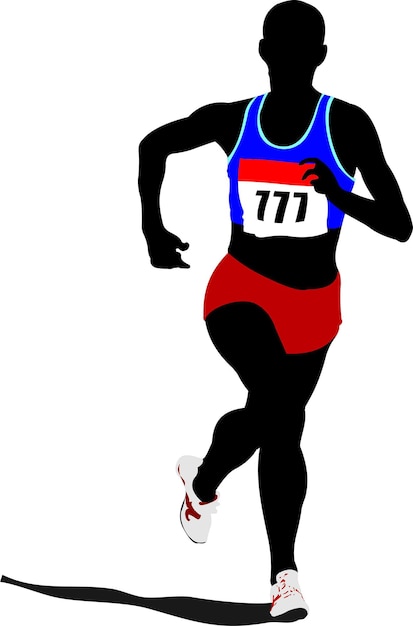 La gente corriendo ilustración vectorial