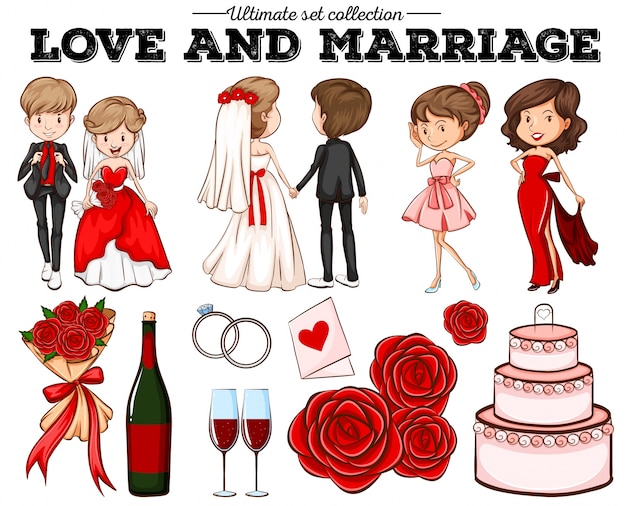 Gente enamorada y matrimonio