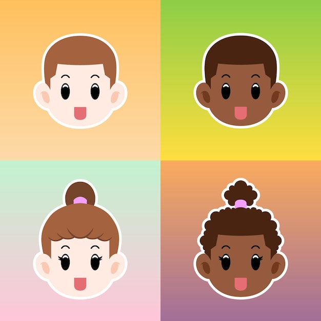La gente se enfrenta a emoji con peinado corto y cola de caballo.