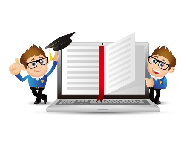 La gente establece el concepto de elearning