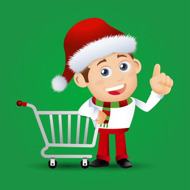 La gente establece negocios de Santa Claus