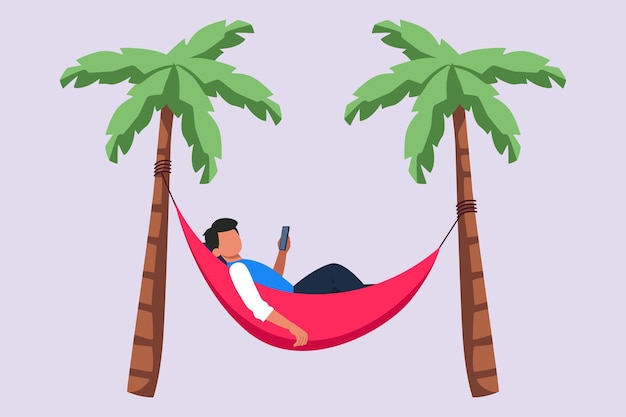 Gente feliz acostada con almohadas Concepto de sueño profundo y hora de acostarse Ilustración vectorial plana de color